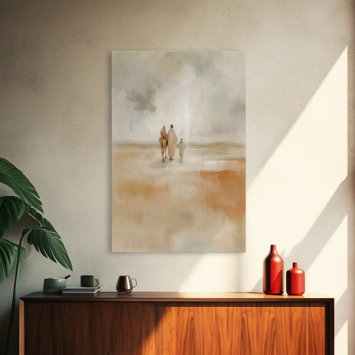 Holy Refuge – Framed Canvas Print – Christian Art Canvas – Christian Wall Art – Christmas Art – Christian Christmas Art – Jesus Painting