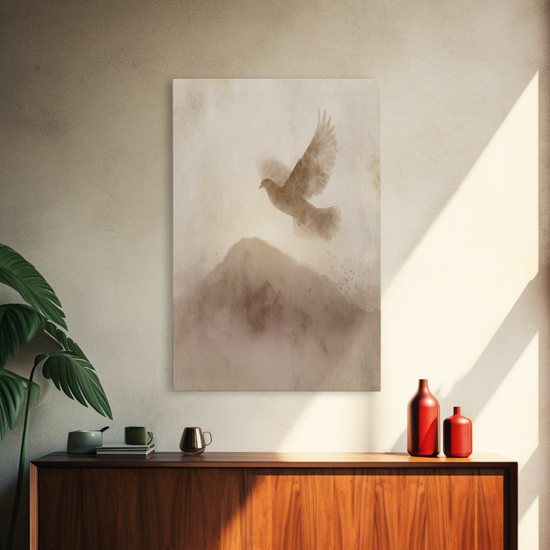 Silent Ascent – Framed Canvas Print – Christian Wall Art – Christian Art Canvas – Subtle Christian Art – Christian Art Print – Minimalist C