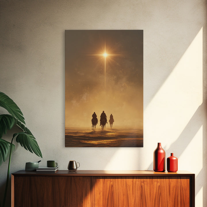 Cross Of Dawn – Framed Canvas Print – Jesus Painting – Christian Wall Art – Christian Art Canvas – Christian Christmas Art – Christmas Art