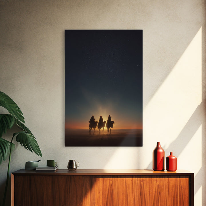 Holy Arrival – Framed Canvas Print – Jesus Painting – Christian Christmas Art – Christian Art Canvas – Christian Wall Art – Christmas Art