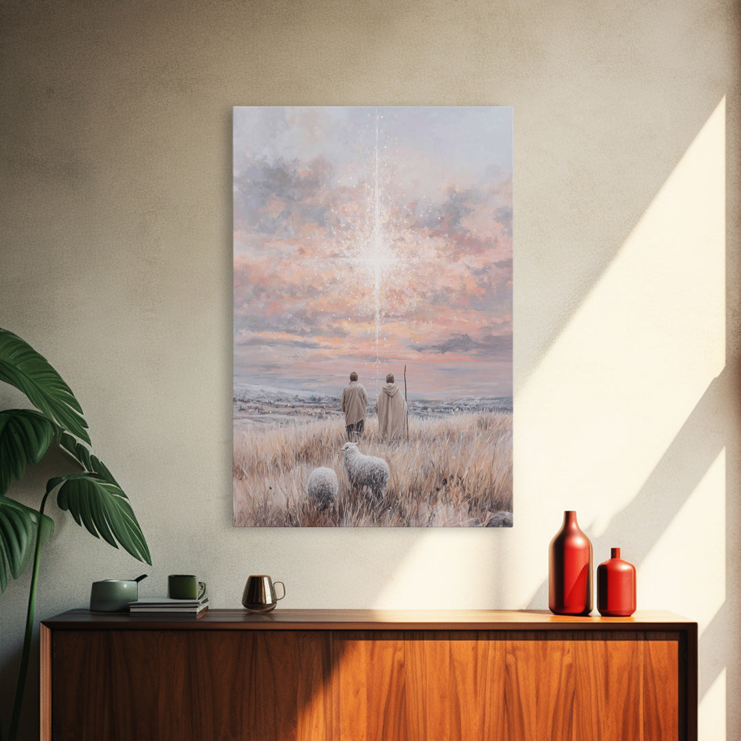 Holy Desert Path – Framed Canvas Print – Christian Art – Christmas Art – Christian Wall Art – Christian Art Canvas – Christian Christmas Ar