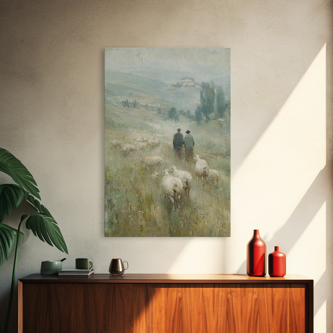 Quiet Bethlehem Path – Framed Canvas Print – Christian Art – Christian Wall Art – Christian Art Canvas – Christmas Art – Christian Christma