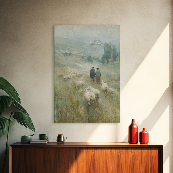 Quiet Bethlehem Path – Framed Canvas Print – Christian Art – Christian Wall Art – Christian Art Canvas – Christmas Art – Christian Christma
