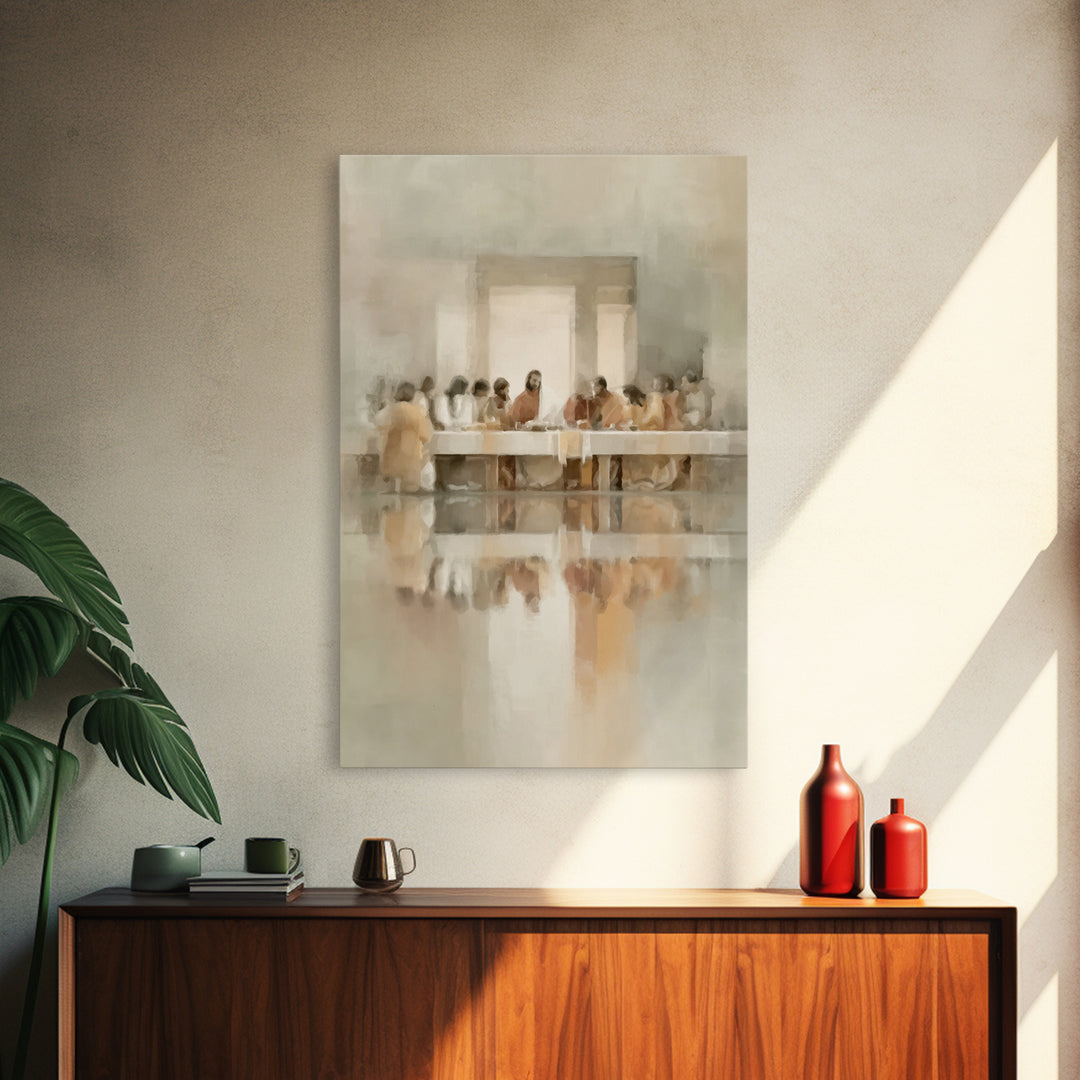 Radiant Communion, Framed Canvas Print, Christian Art Canvas, Christian Wall Art, Jesus Painting, Christian Decorations, Modern Christian A