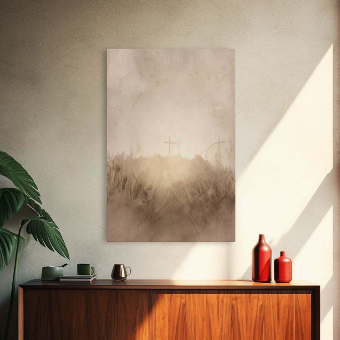 Horizon Of Mercy, Framed Canvas Print, Christian Wall Art, Christian Art Canvas, Abstract Christian Art, Christian Gift, Christian Art Prin