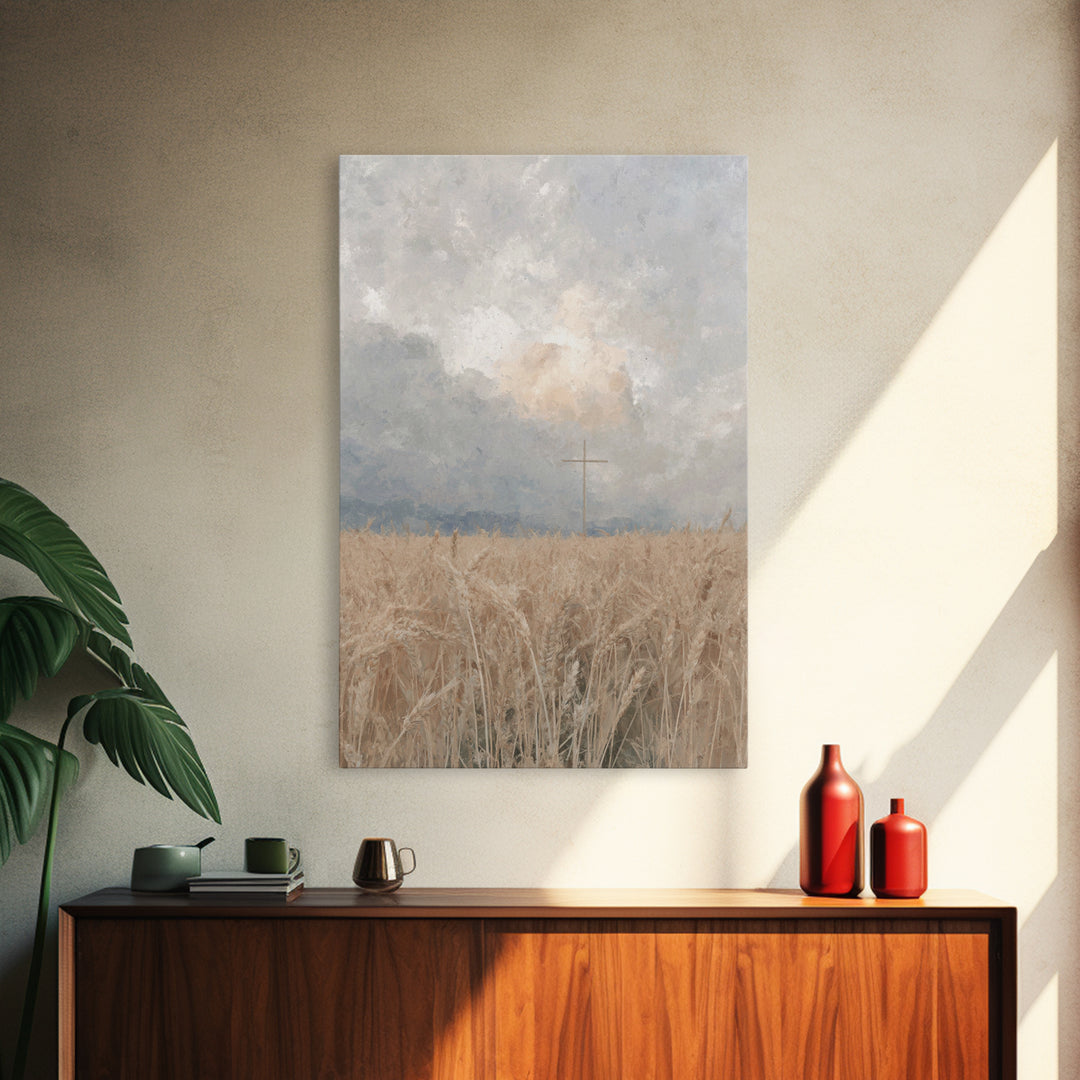Golden Covenant | Framed Canvas Print | Christian Art Canvas | Christian Wall Art | Subtle Christian Art | Christian Gift | Christian Paint