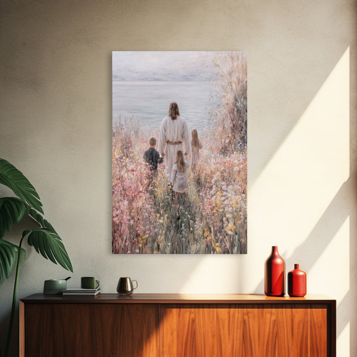 Garden Of Blessing – Framed Canvas Print – Christian Art Canvas – Christian Wall Art – Christian Gift – Christian Painting – Modern Christi