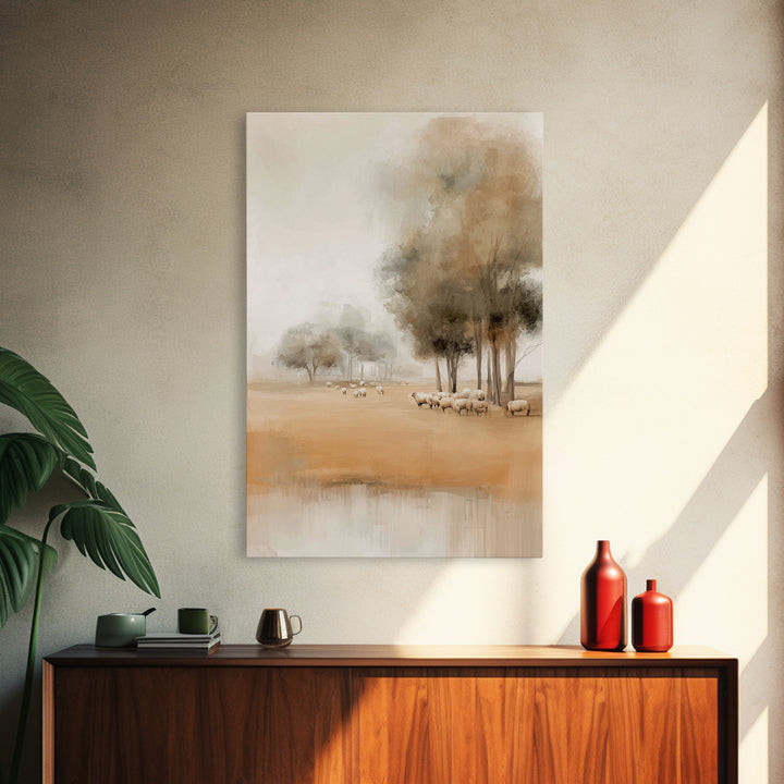 Quiet Meadow Grace – Framed Canvas Print – Christian Art Canvas – Christian Wall Art – Christian Painting – Subtle Christian Art – Christia