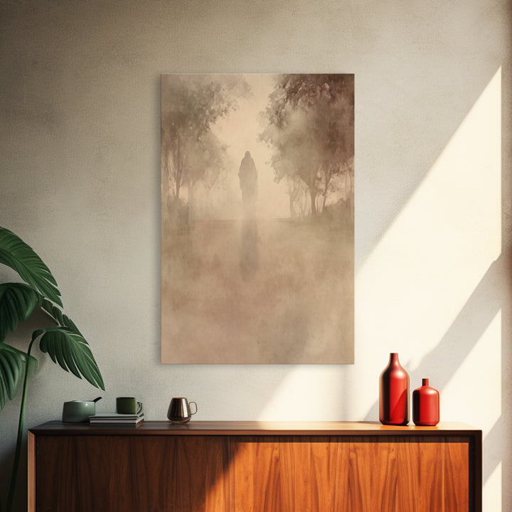 Quiet Redemption – Framed Canvas Print – Christian Wall Art – Jesus Painting – Christian Art Canvas – Vintage Christian Art – Subtle Christ