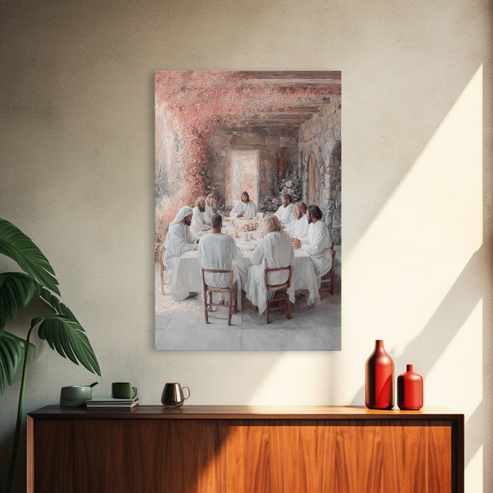 Supper Of Grace – Framed Canvas Print – Christian Wall Art – Christian Art Canvas – Jesus Painting – Christian Christmas Art – Christian De