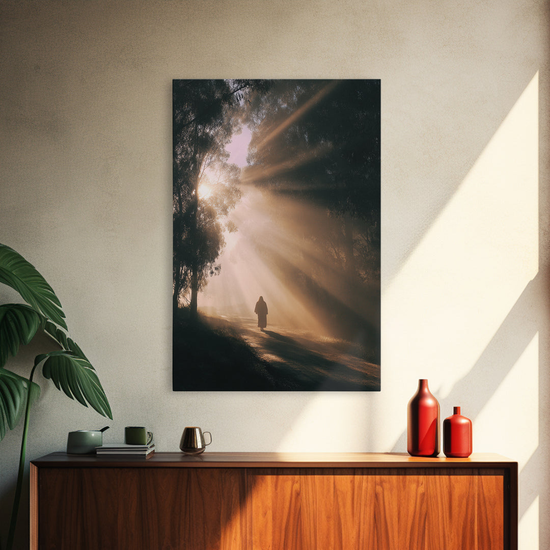 Quiet Meadow – Framed Canvas Print – Christian Art Canvas – Christian Painting – Subtle Christian Art – Christian Wall Art – Christmas Art