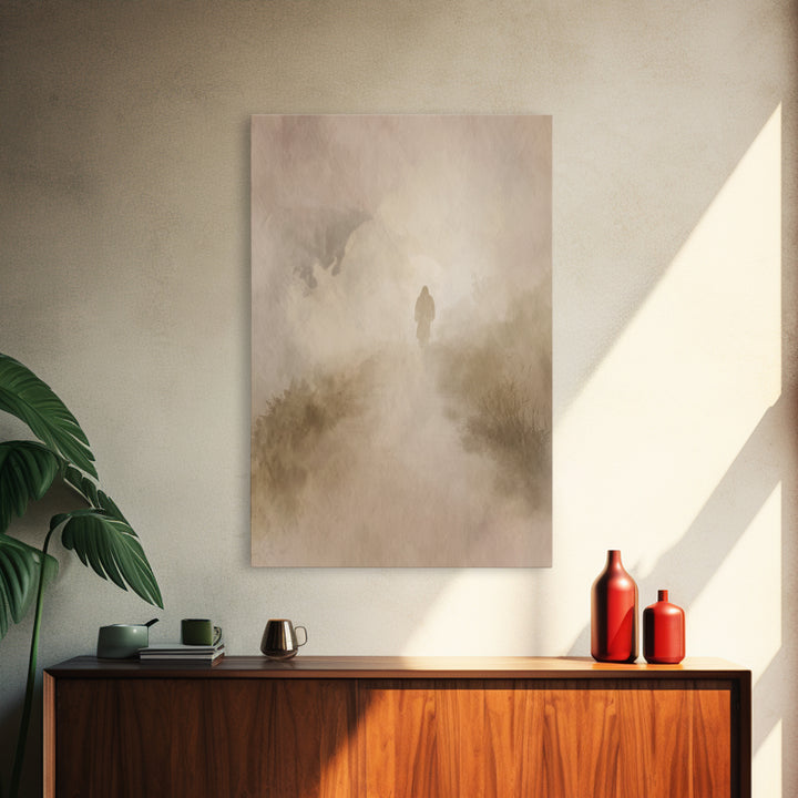Solitude Of Grace – Framed Canvas Print – Christian Wall Art – Christian Art Canvas – Moody Christian Art – Jesus Painting – Christmas Art