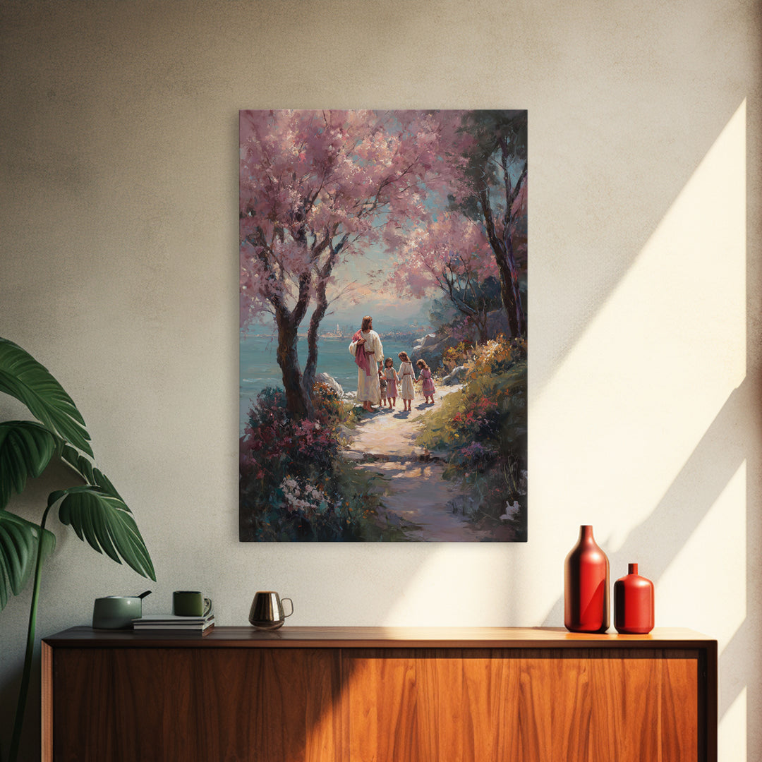 Springtime Promise | Framed Canvas Print | Christian Wall Art | Christian Art Canvas | Jesus Painting | Christian Decor