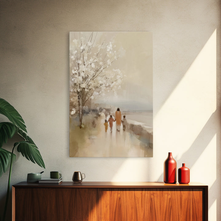 Blossoms Of Mercy – Framed Canvas Print – Christian Art Canvas – Christian Wall Art – Jesus Painting – Christmas Art