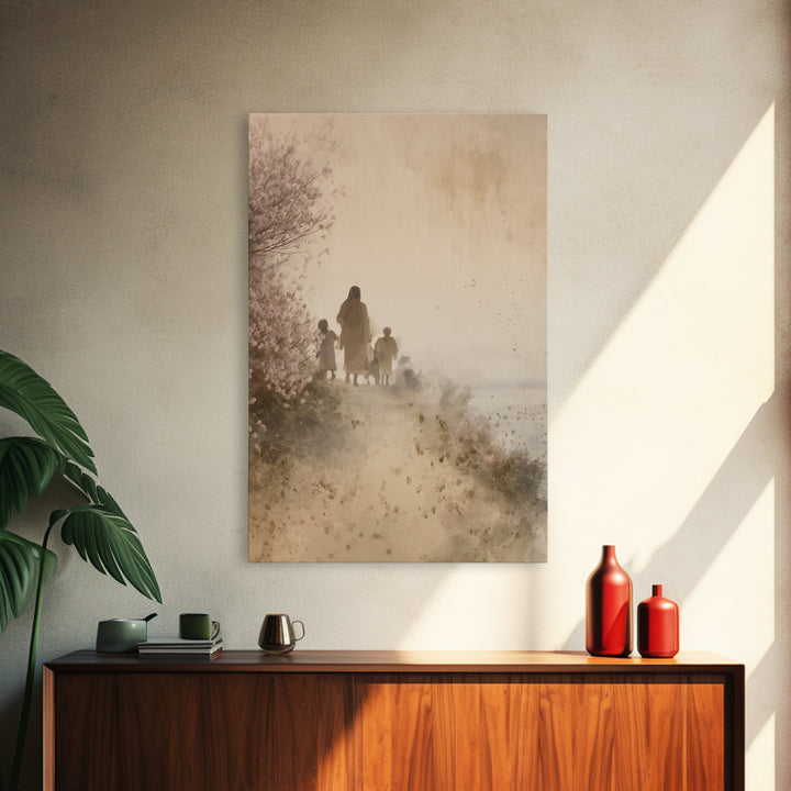 Eternal Walk | Framed Canvas Print | Jesus Painting | Christian Wall Art | Christian Art Canvas | Christian Gift Ideas