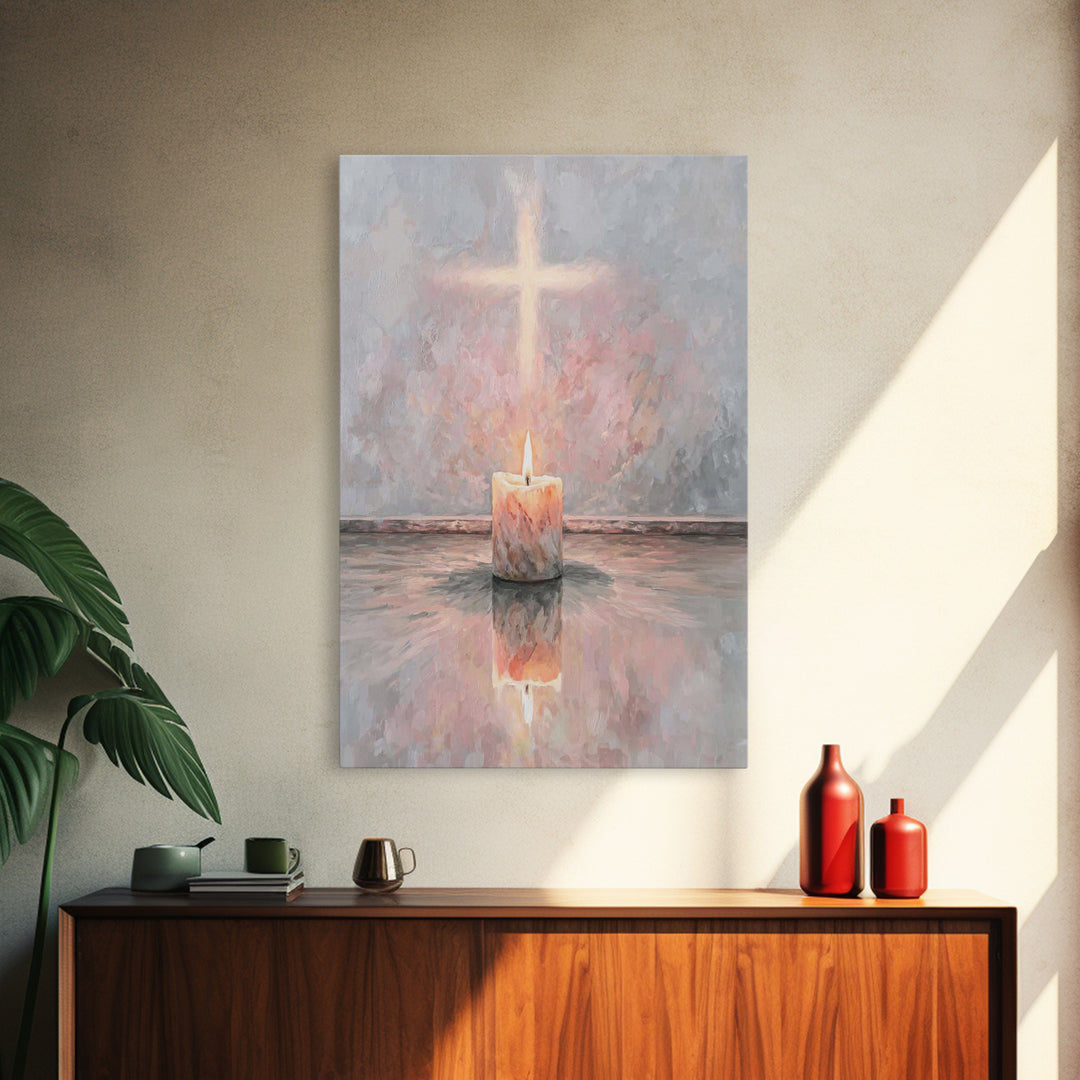 Light of Hope | Framed Canvas Print | Christian Wall Art | Christian Art Canvas | Modern Christian Art | Christian Gift | Christmas Art