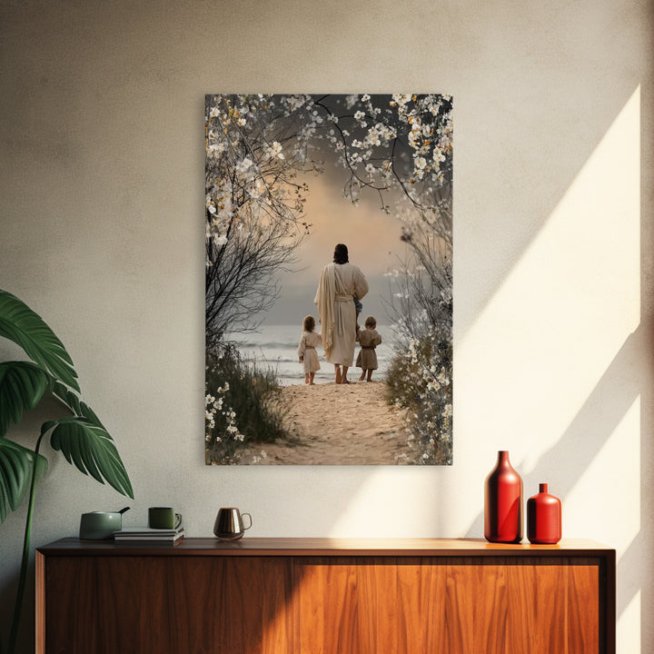 Golden Dawn – Framed Canvas Print – Christian Wall Art – Christian Art Canvas – Jesus Painting – Christian Christmas Art