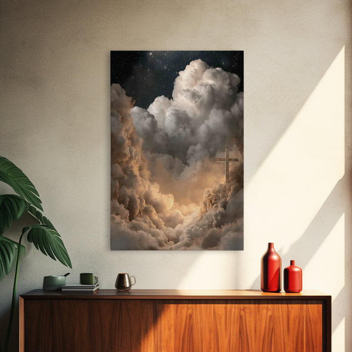 Clouds Of Promise | Framed Canvas Print | Christian Wall Art | Large Christian Painting | Christian Art Canvas | Christian Gift Ideas