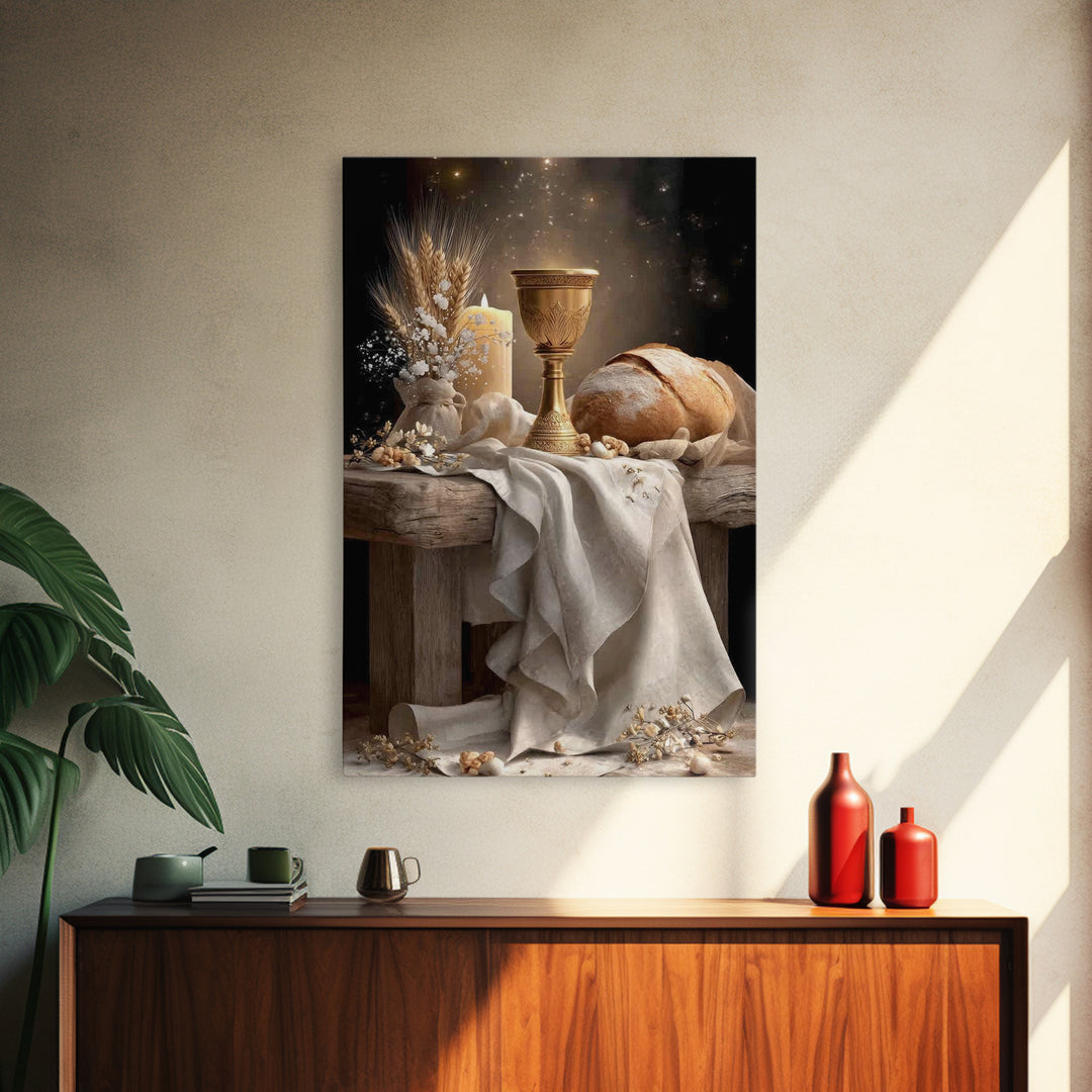 Bread Of Covenant – Framed Canvas Print – Christian Wall Art – Christian Art Canvas – Christian Art Work – Christian Gift Ideas