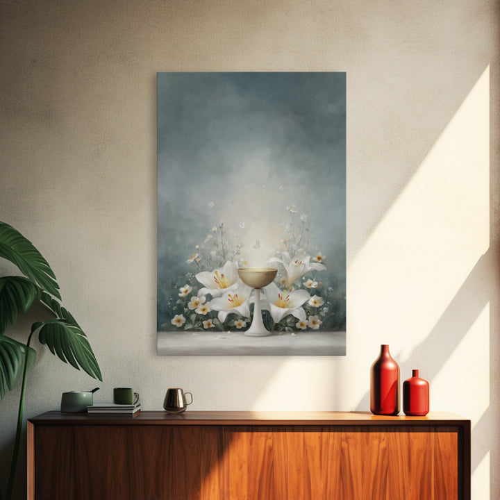 Chalice Of Light – Framed Canvas Print – Christian Wall Art – Christian Art Canvas – Jesus Painting – Christian Christmas Art – Christian D