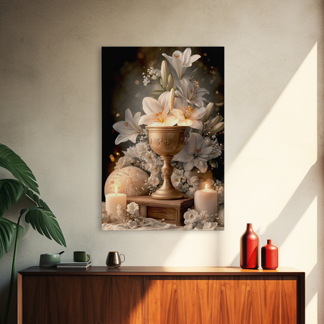 Sanctified Bloom – Framed Canvas Print – Christian Art Canvas – Christmas Wall Art – Jesus Christmas Art – Christian Gift Ideas – Vintage C