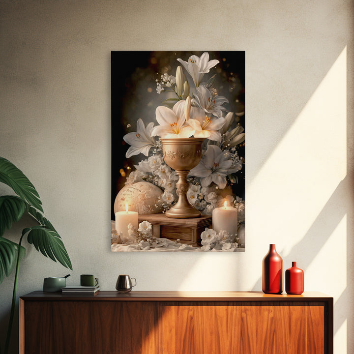Sanctified Bloom – Framed Canvas Print – Christian Art Canvas – Christmas Wall Art – Jesus Christmas Art – Christian Gift Ideas – Vintage C