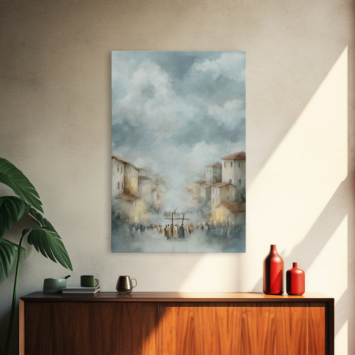 Valley Of Witness – Framed Canvas Print – Christian Art Canvas – Christian Wall Art – Modern Christian Painting – Christian Gift – Unique C