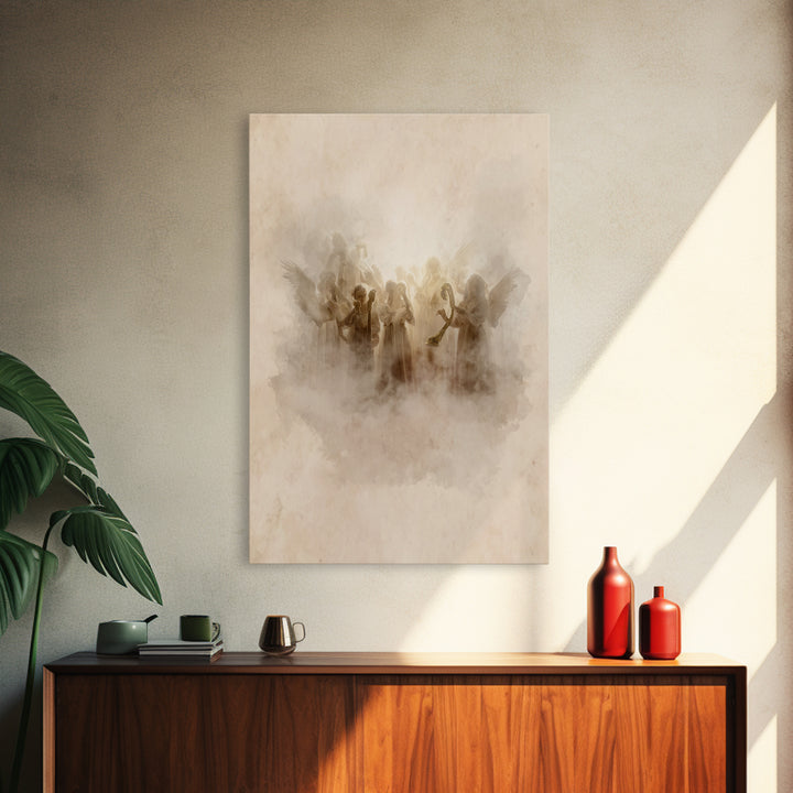 Heavenly Chorus – Framed Canvas Print – Christian Wall Art – Jesus Painting – Christian Art Canvas – Christian Decor – Christian Gift