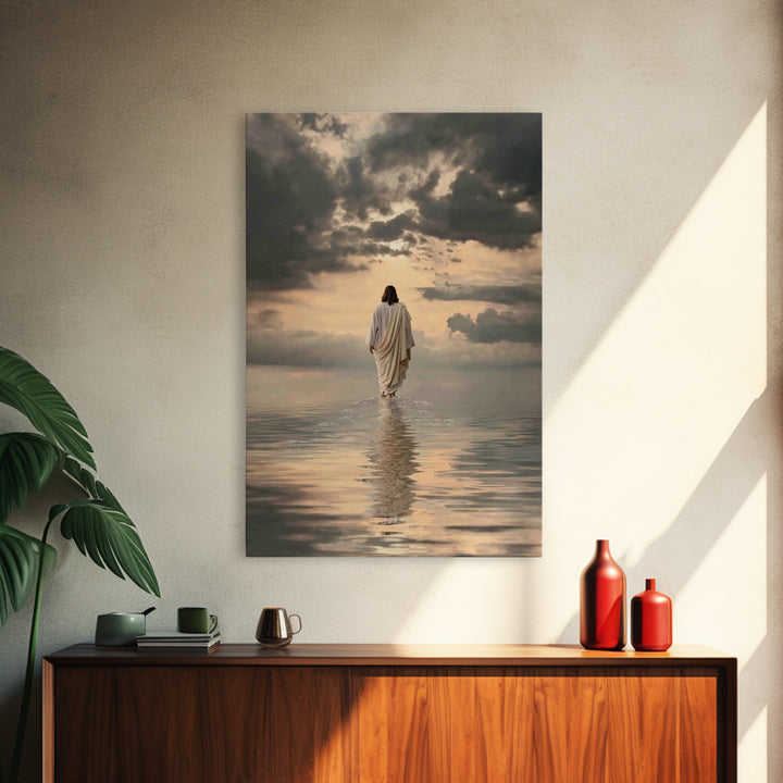 Eternal Walk, Framed Canvas Print, Christian Art Canvas, Christian Wall Art, Jesus Painting, Christian Decor, Christian Gift
