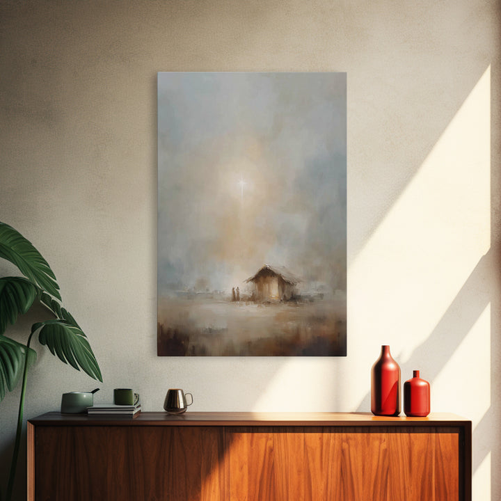 Bethlehem Peace, Framed Canvas Print, Christian Art Print, Christmas Wall Art, Christian Christmas Art, Christian Gift Ideas, Jesus Art Pri