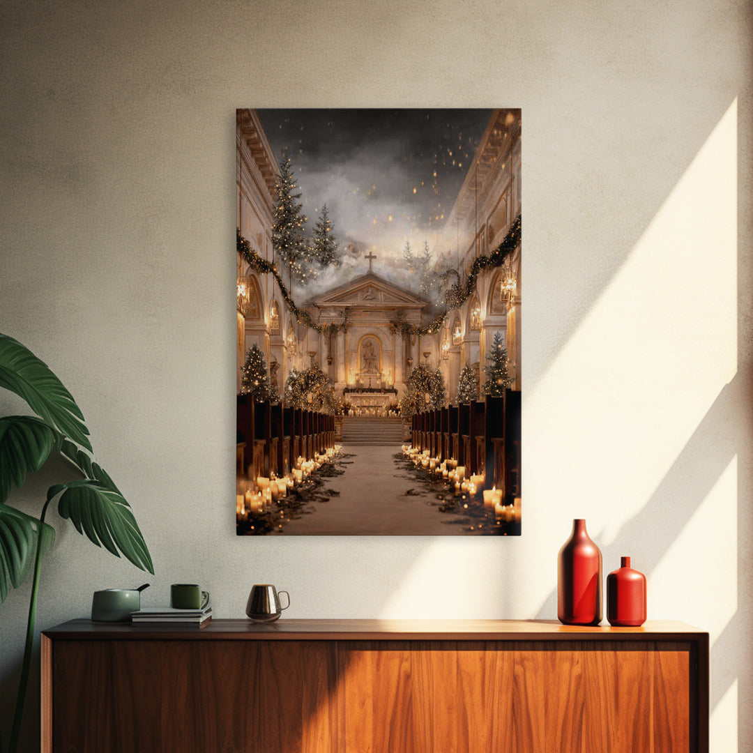 Sanctuary Of Peace - Framed Canvas Print - Christian Christmas Art - Christian Wall Art - Christian Decor - Christmas Art - Christian Art C