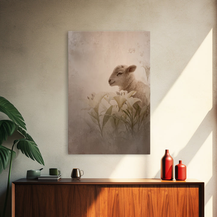 Soft Blessing – Framed Canvas Print – Christian Wall Art – Christian Art Painting – Subtle Christian Art – Christian Decor For Home – Chris