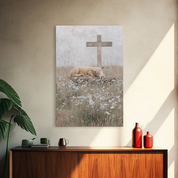Resting Hope – Framed Canvas Print – Christian Wall Art – Christian Art Canvas – Subtle Christian Art – Christian Art Gift – Christian Deco