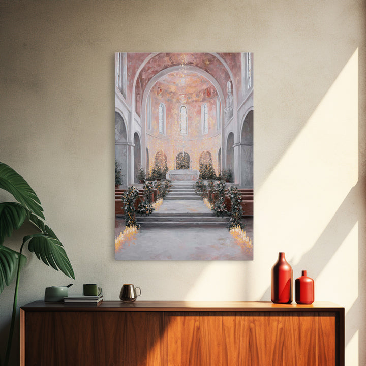 Celestial Chapel – Framed Canvas Print – Christian Christmas Art – Christian Wall Art – Modern Christian Art – Christmas Art – Christian Ar
