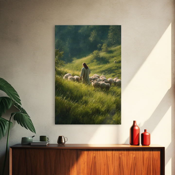 Fields Of Mercy – Framed Canvas Print – Jesus Art Print – Christian Wall Art – Christian Art Canvas – Modern Christian Painting – Christian