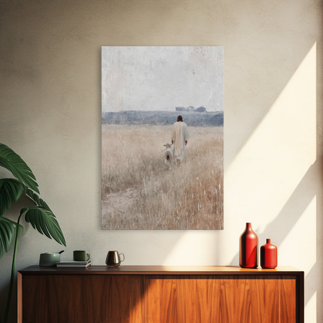 Fields of Peace – Framed Canvas Print – Christian Art Canvas – Christian Painting – Christian Wall Art – Subtle Christian Art