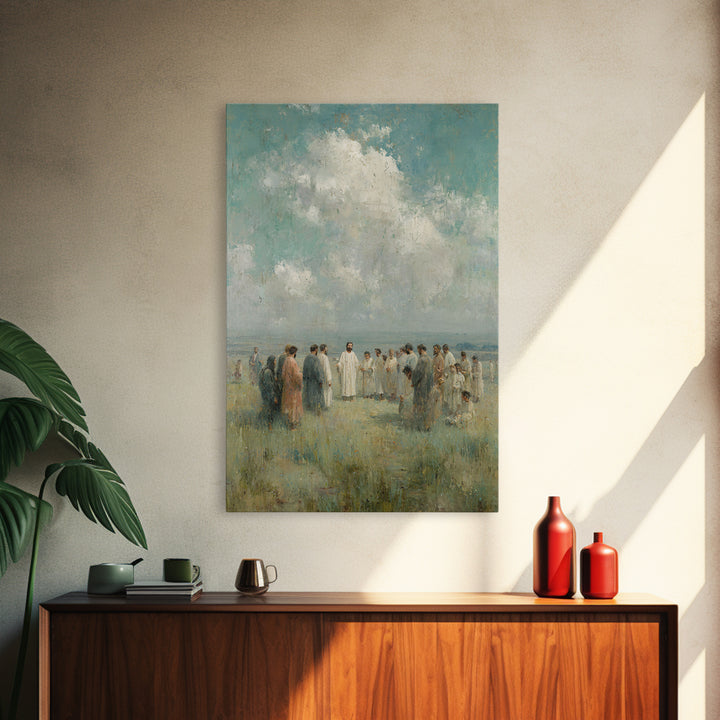 Fields Of Faith – Framed Canvas Print – Christian Wall Art – Christian Art Canvas – Jesus Painting – Christian Christmas Art – Subtle Chris