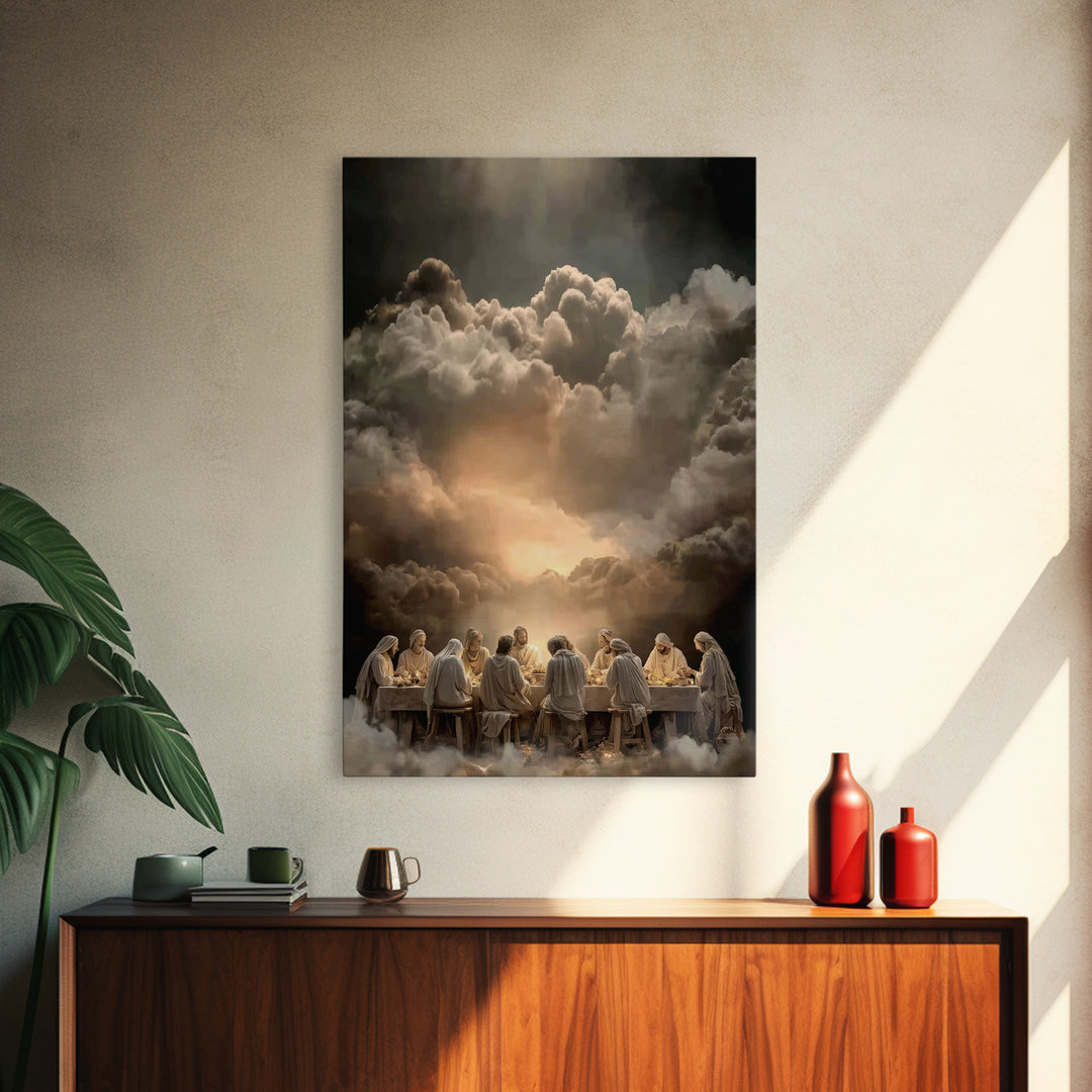 Circle Of Disciples – Framed Canvas Print – Christian Art Canvas – Christian Wall Art – Jesus Painting – Christian Art – Christmas Art