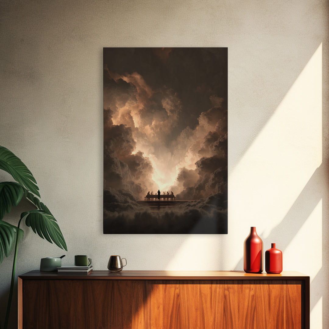 Eternal Table – Framed Canvas Print – Christian Art Canvas – Modern Christian Art – Jesus Painting – Christian Wall Art – Christmas Art
