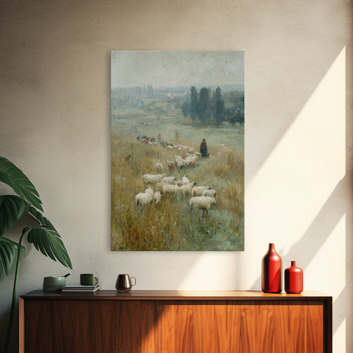Morning Trail | Framed Canvas Print | Christian Art Canvas | Christian Painting | Christian Wall Art | Subtle Christian Art | Christian Dec