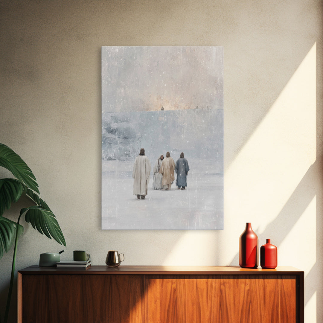 Holy Night Reflections – Framed Canvas Print – Christian Art Canvas – Christian Art – Christian Christmas Art – Christian Wall Art – Jesus