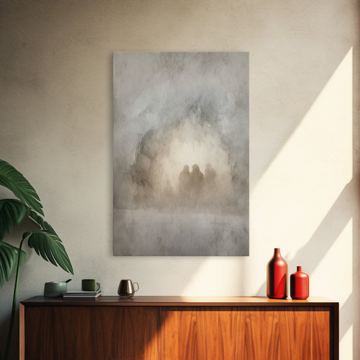 Divine Winter Journey – Framed Canvas Print – Christian Art – Christian Art Canvas – Christian Wall Art – Jesus Painting – Christian Christ