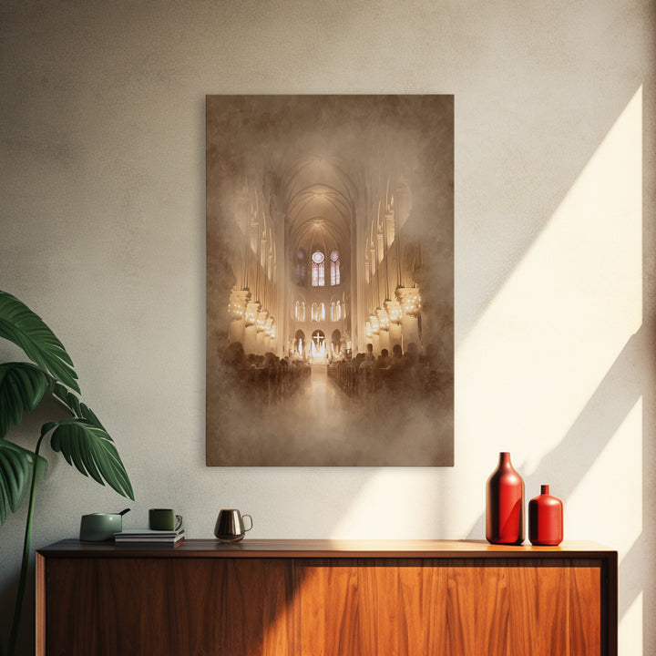 Sanctuary Light – Framed Canvas Print – Christian Wall Art – Christian Art Canvas – Jesus Painting – Christmas Art Prints