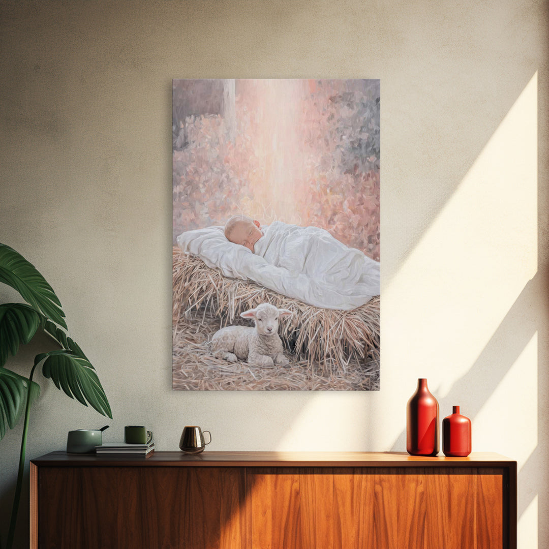 Radiant Holy Dawn – Framed Canvas Print – Christian Wall Art – Modern Christian Art – Jesus Christmas Art – Christmas Art Prints – Christia