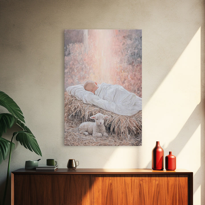 Radiant Holy Dawn – Framed Canvas Print – Christian Wall Art – Modern Christian Art – Jesus Christmas Art – Christmas Art Prints – Christia