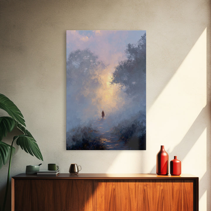 Dawn Path Wonder – Framed Canvas Print – Christian Wall Art – Christian Art Print – Modern Christian Painting – Jesus Canvas Art – Christia
