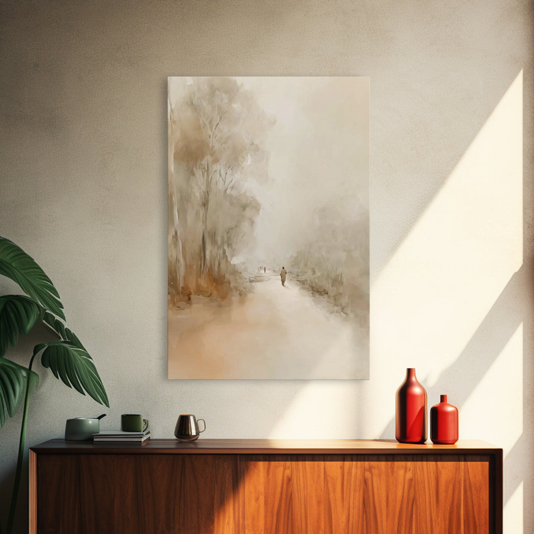 Gentle Road Ahead – Framed Canvas Print – Christian Art Canvas – Christian Painting – Modern Christian Art – Jesus Art Print – Christian De