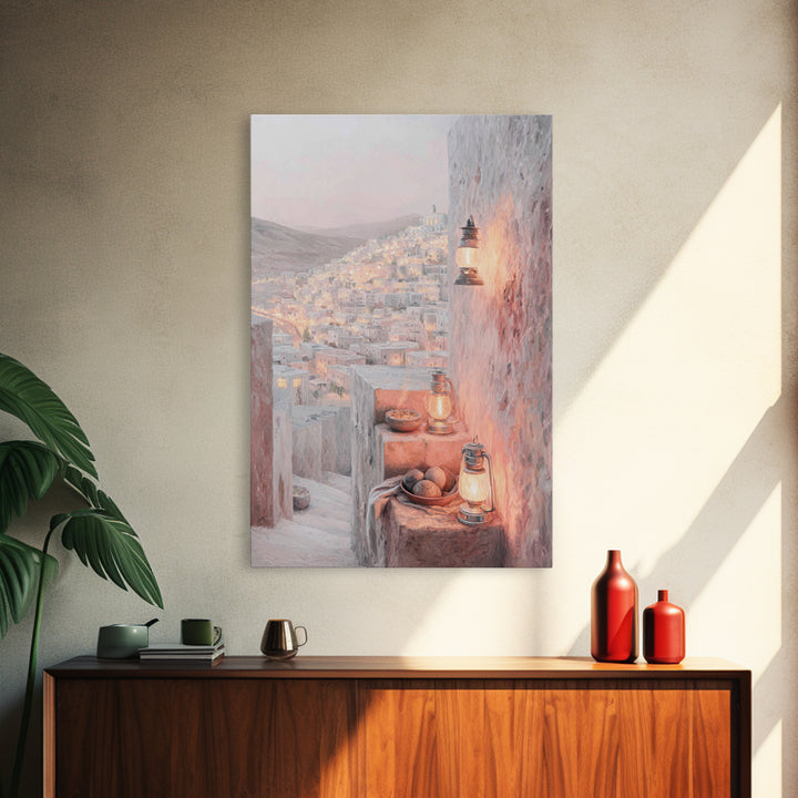 City Of Light – Framed Canvas Print – Christian Art Print – Christmas Wall Art – Christian Art Canvas – Christian Decor For Home – Christma