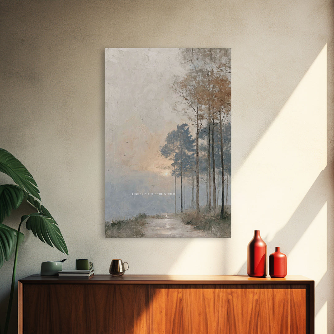 Dawn Of Hope – Framed Canvas Print – Christian Wall Art – Subtle Christian Art – Christian Art Canvas – Minimalist Christian Art – Christia