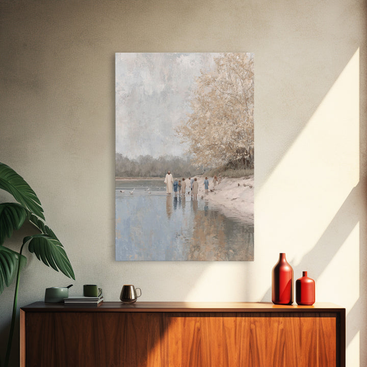 River Of Hope – Framed Canvas Print – Jesus Art Print – Christian Wall Art – Christian Art Canvas – Christian Decor – Modern Christian Pain